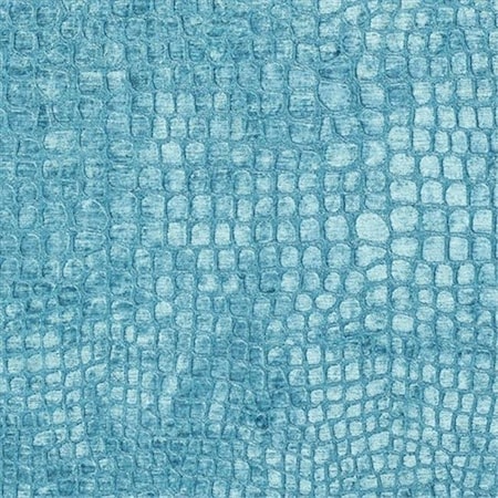 Designer Fabrics Designer Fabrics K0151M 54 in. Wide Aqua Turquoise Textured Alligator Shiny Woven Velvet Upholstery Fabric K0151M